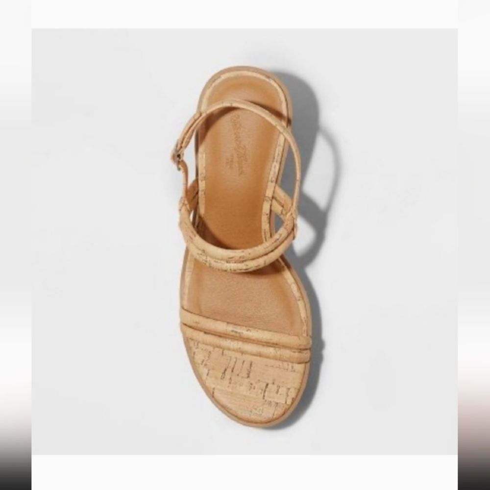 Universal Thread Women's Size 11 Tan Alva Cork Platform Heels - Picture 2 of 7